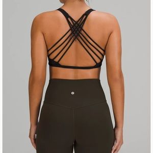 Lululemon Black Strappy sports bra sz 4, FEELS LIKE XXS / 30A